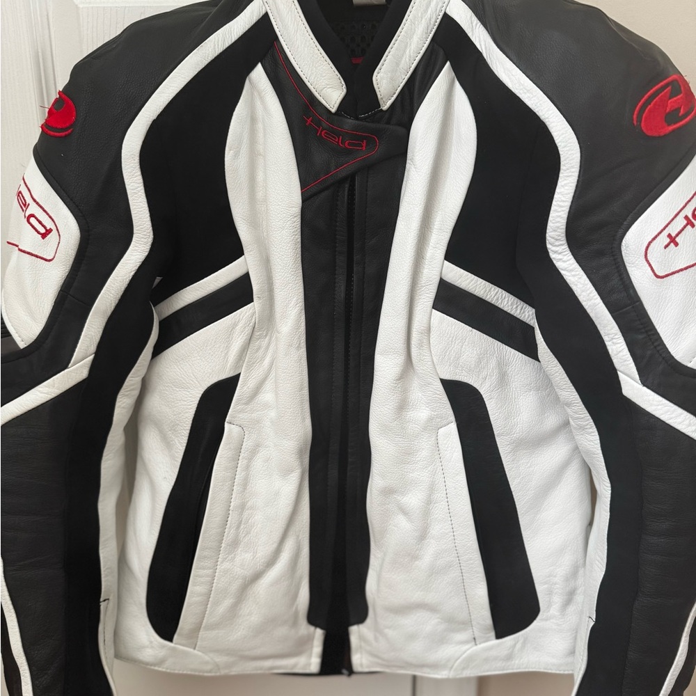 Held White Leather Motorcycle Jacket Made in Germany